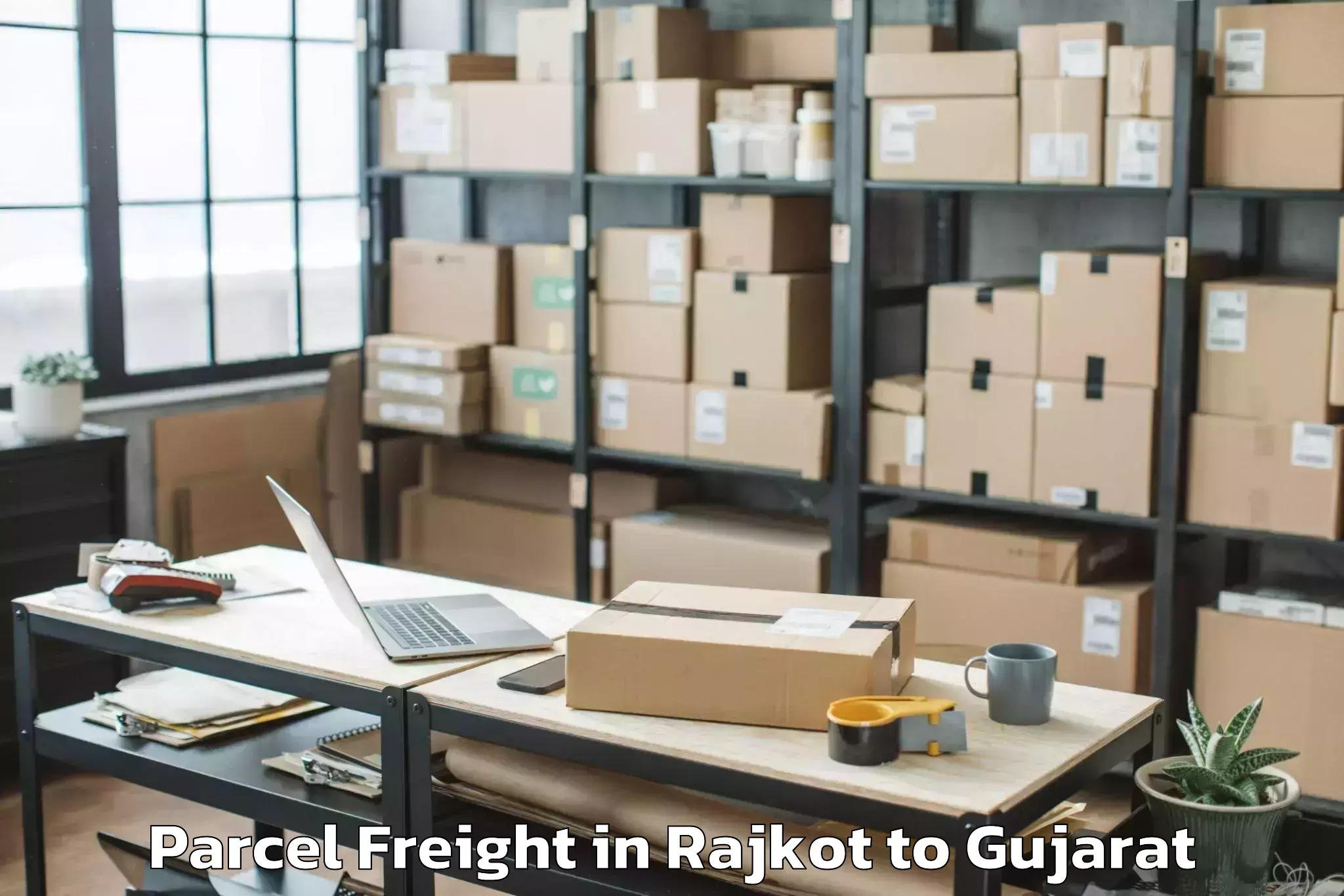 Get Rajkot to Dantiwada Parcel Freight